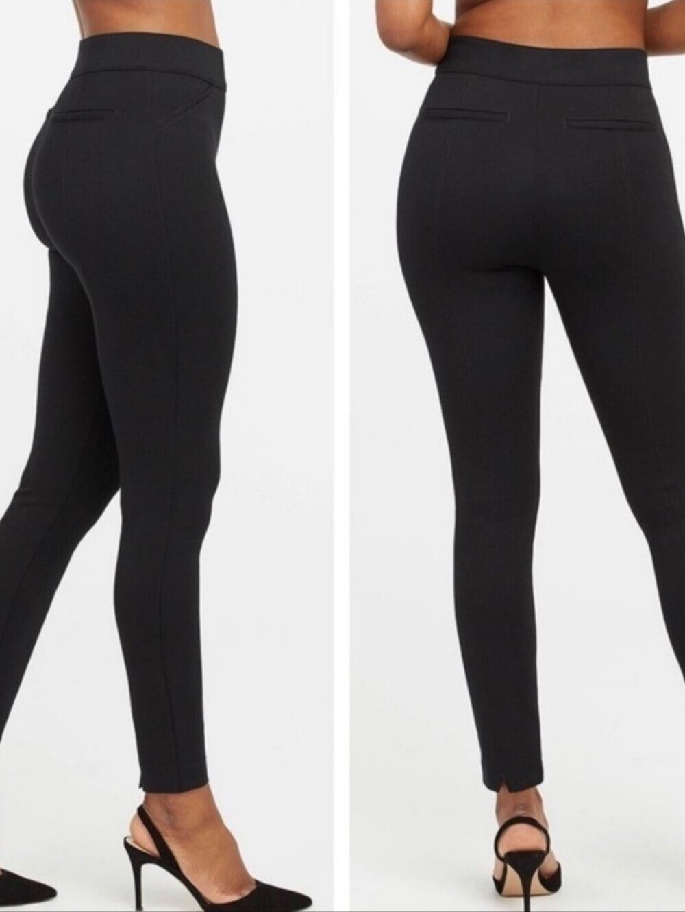 SPANX Ankle Backseam Skinny Classic Black Pocket The Perfect Pant